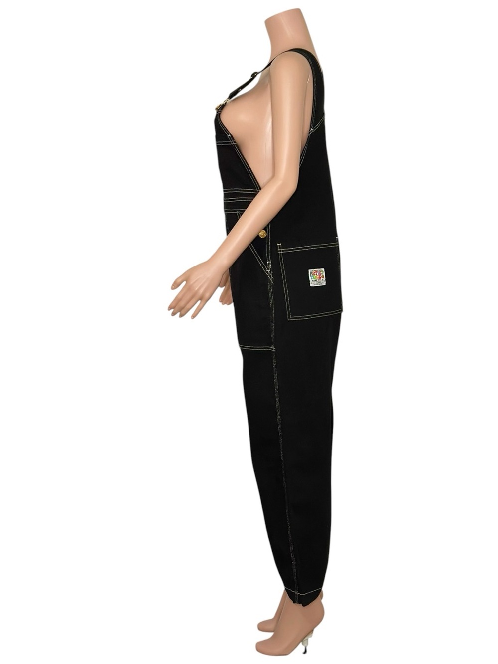 BIG BUD PRESS Denim Overalls, Black, Medium - Picture 3 of 9